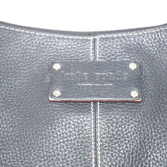 Kate Spade Black Pebbled Leather Bag with Tassel Keychain Accent - Picture 6 of 11